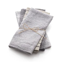 Suits Linen Cloth Dinner Napkins, Set of 4