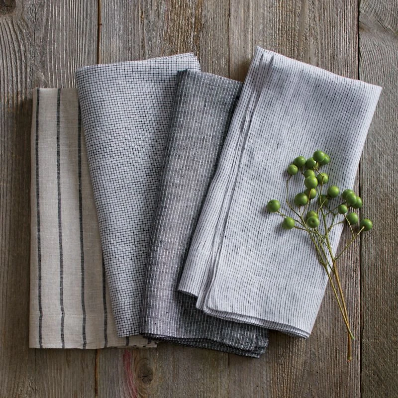 Suits Linen Cloth Dinner Napkins, Set of 4
