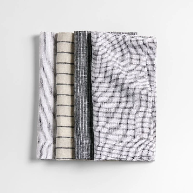 Suits Linen Cloth Dinner Napkins, Set of 4