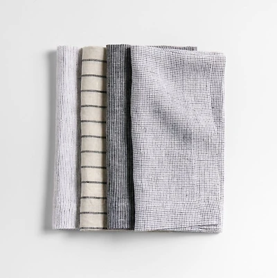 Suits Linen Cloth Dinner Napkins, Set of 4