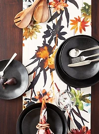 Marin Matte Black Stoneware Salad Plates, Set of 8