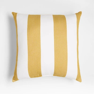 Sunbrella ® 20"x20" Yellow Cozumel Cabana Stripe Outdoor Throw Pillow