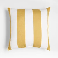 Sunbrella ® 20"x20" Yellow Cozumel Cabana Stripe Outdoor Throw Pillow