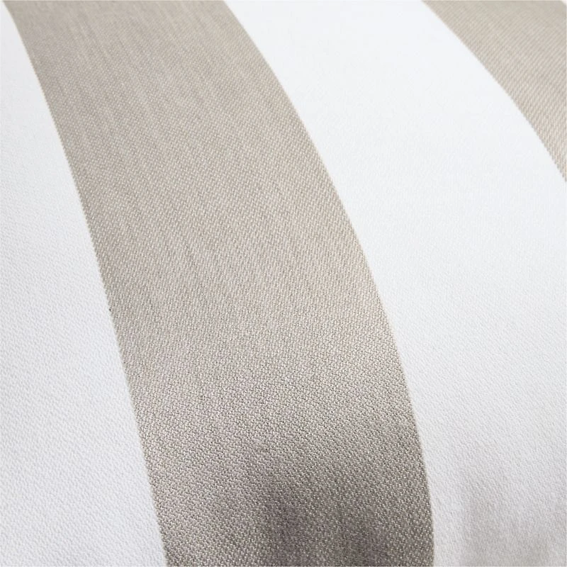 Sunbrella ® 20"x20" Cabana Flax Taupe Stripe Outdoor Throw Pillow
