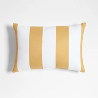 Sunbrella ® 20"x13" Cabana Wheat Yellow Stripe Outdoor Throw Pillow