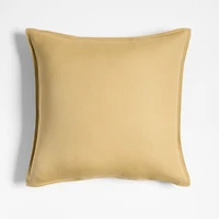 Sunbrella ® Canvas 20"x20" Wheat Yellow Outdoor Throw Pillow