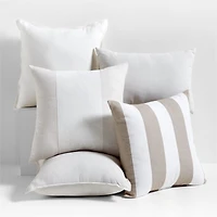 Sunbrella ® Solid 20"x20" Tan Textured Outdoor Throw Pillow