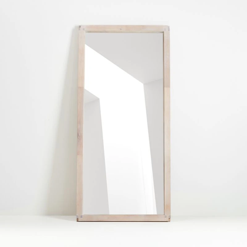 Sune Whitewashed Wood Floor Mirror