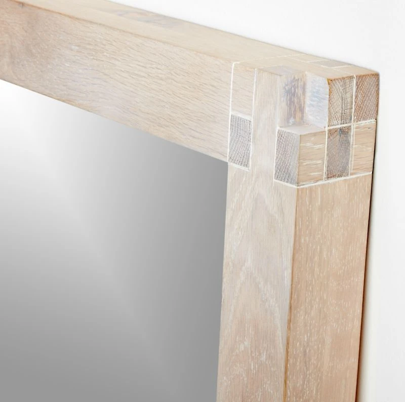 Sune Whitewashed Wood Floor Mirror
