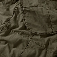Sunwashed Organic Cotton Burnt Green Full/Queen Box Quilt