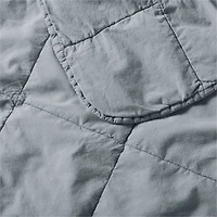 Sunwashed Organic Cotton Smoke Blue Twin/Twin XL Box Quilt