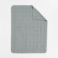 Sunwashed Organic Cotton Smoke Blue Twin/Twin XL Box Quilt