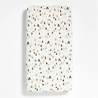 Supercozy Holiday Presents Organic Cotton Flannel Baby Crib Christmas Fitted Sheet