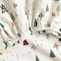 Supercozy Holiday Presents Organic Cotton Flannel Baby Crib Christmas Fitted Sheet