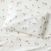 Supercozy Snow Friends Organic Cotton Flannel Toddler Sheet Set