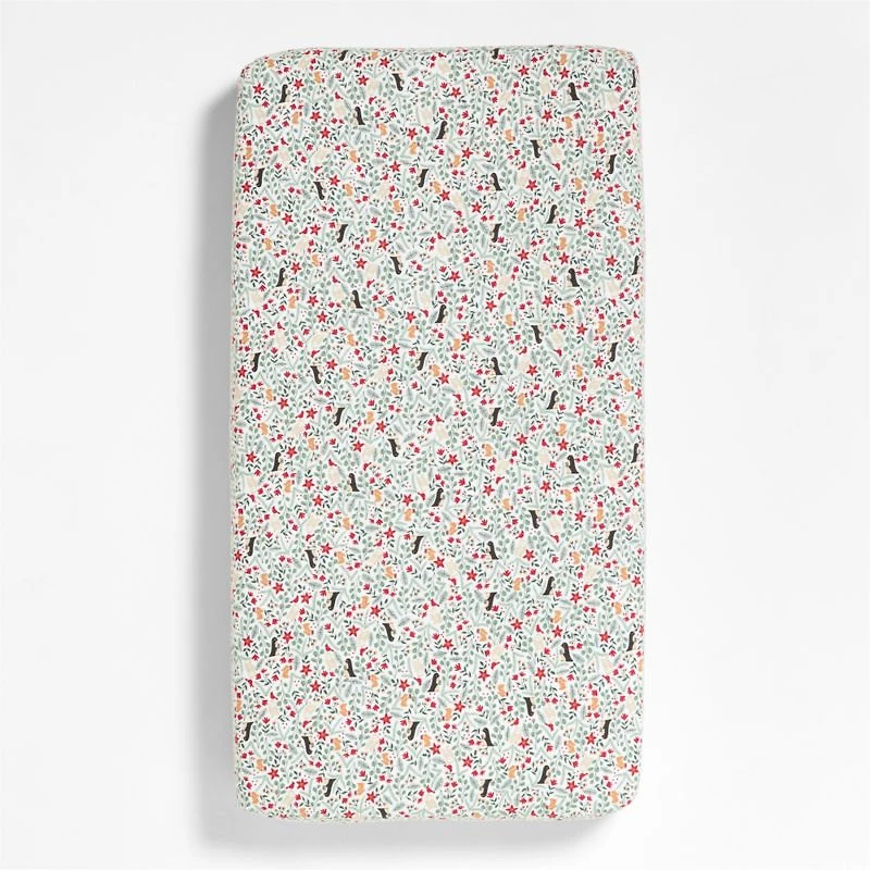 Supercozy Winter Wonderland Organic Cotton Flannel Baby Crib Fitted Sheet