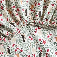 Supercozy Winter Wonderland Organic Cotton Flannel Baby Crib Fitted Sheet
