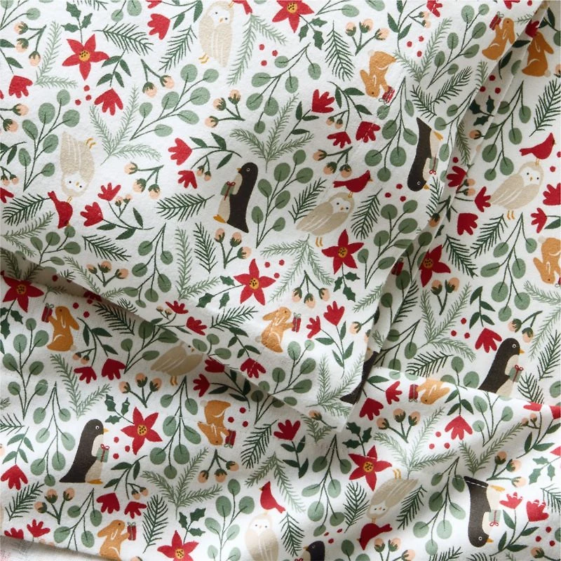 Supercozy Winter Wonderland Organic Cotton Flannel Toddler Sheet Set