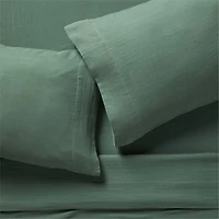 Supersoft Pine Green Organic Cotton Gauze Kids Twin Sheet Set