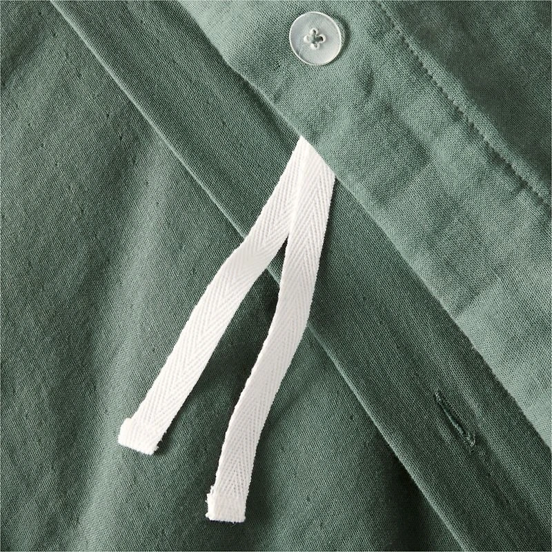 Supersoft Pine Green Organic Cotton Gauze Kids Twin Duvet Cover