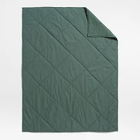 Supersoft Pine Green Organic Cotton Gauze Kids Twin Quilt
