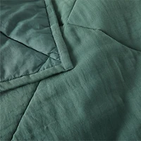 Supersoft Pine Green Organic Cotton Gauze Kids Twin Quilt