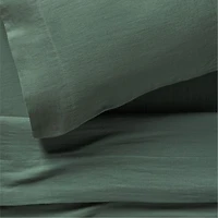 Supersoft Pine Green Organic Cotton Gauze Kids Twin Sheet Set