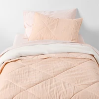 Stax Pajama Stripe Percale Organic Cotton Kids Twin Sheet Set