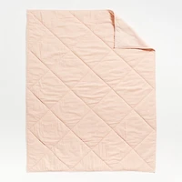 Supersoft Elegant Pink Organic Cotton Gauze Kids Twin Quilt