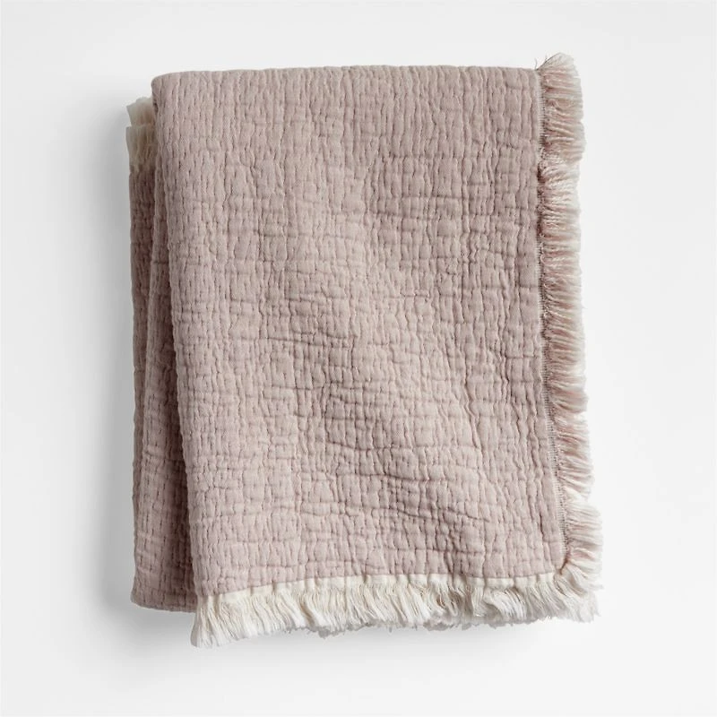 Supersoft Organic Cotton Gauze Classic Mauve Pink Kids Blanket