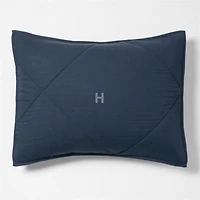 Supersoft Gauze Organic Cotton Deep Indigo Standard Quilt Bed Pillow Sham
