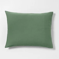 Supersoft Gauze Organic Cotton Pine Green Standard Bed Pillow Sham