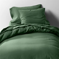 Supersoft Gauze Organic Cotton Pine Green Standard Bed Pillow Sham