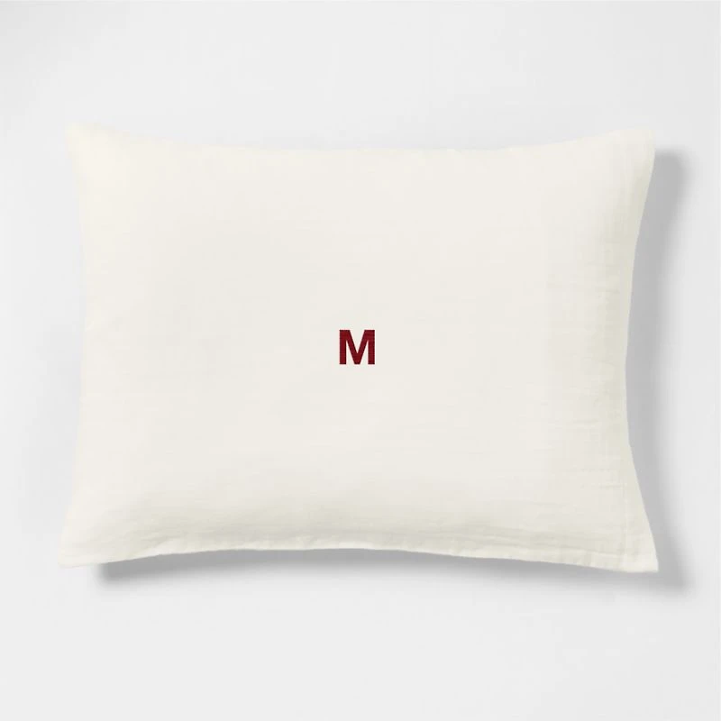 CozyCloud Washed Organic Cotton Pampas Ivory Standard Bed Pillow Sham