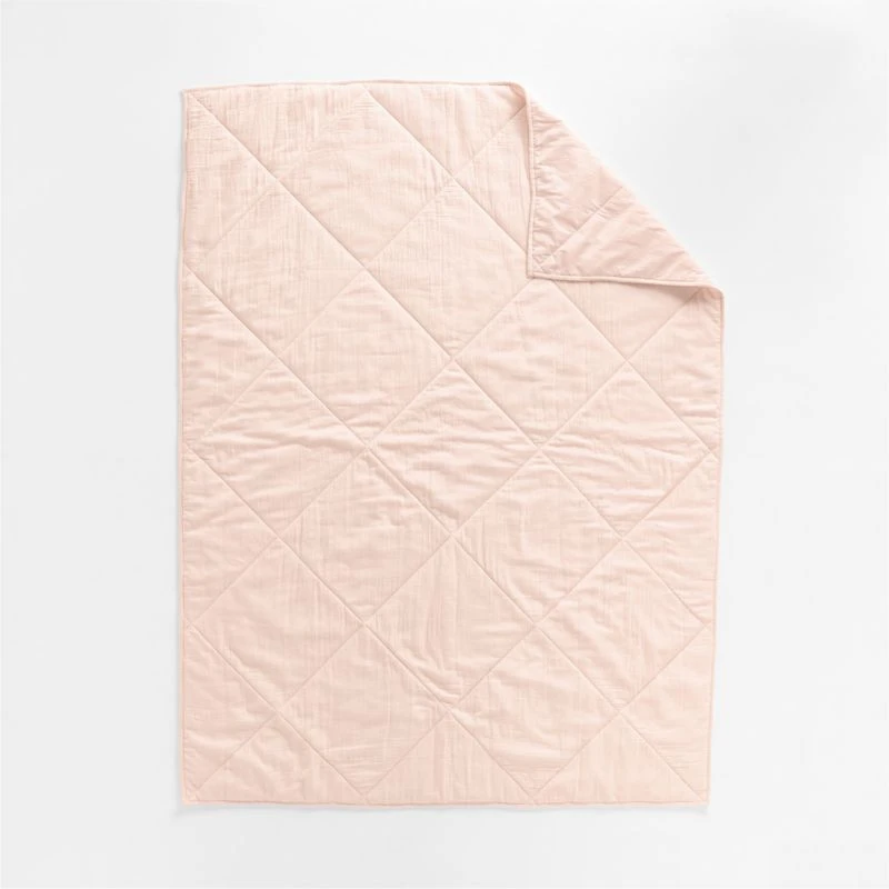 Supersoft Gauze Organic Cotton Pale Pink Twin XL Quilt