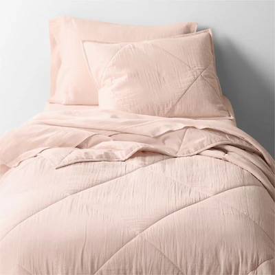 Supersoft Gauze Organic Cotton Pale Pink Twin XL Quilt