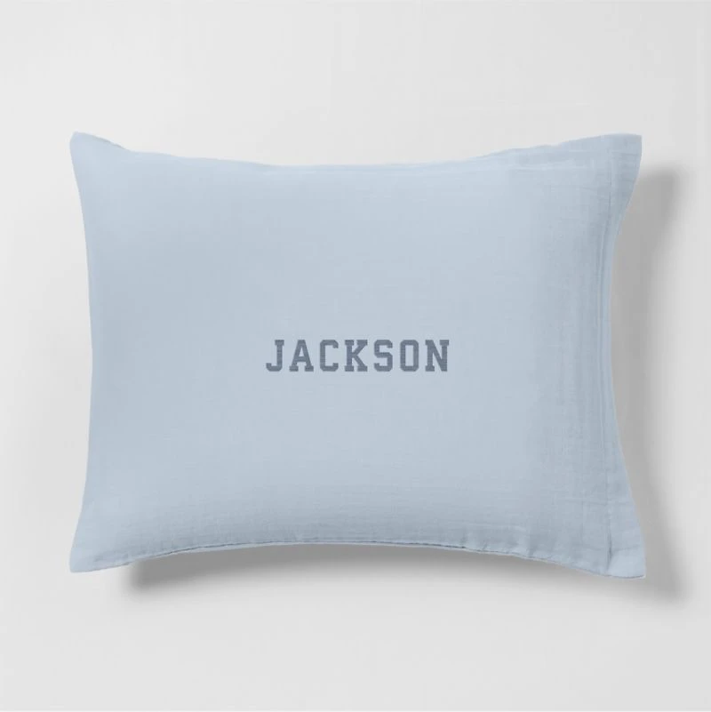 Supersoft Gauze Organic Cotton Sky Blue Standard Bed Pillow Sham