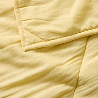 Supersoft Straw Yellow Organic Cotton Gauze Baby Crib Quilt