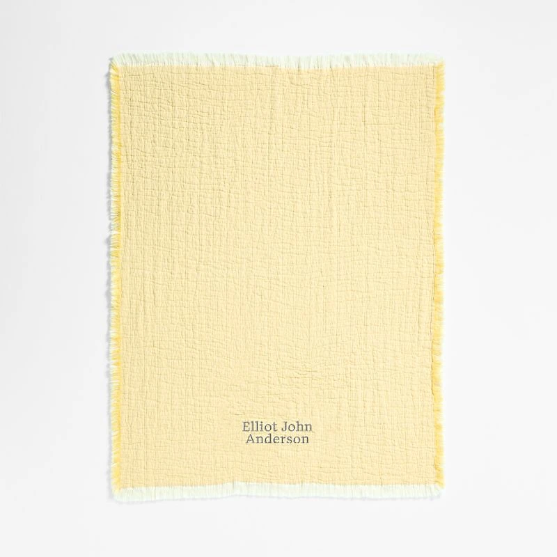 Supersoft Straw Yellow Organic Cotton Gauze Baby Stroller Blanket