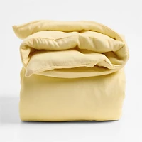 Supersoft Straw Yellow Organic Cotton Gauze Kids Full/Queen Duvet Cover