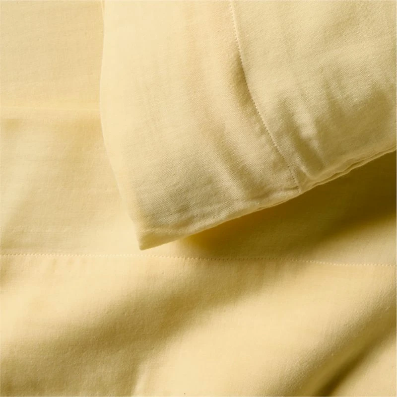 Supersoft Straw Yellow Organic Cotton Gauze Kids Full Sheet Set