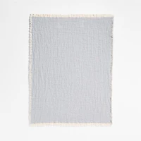 Supersoft Organic Cotton Gauze Smoke Blue Baby Stroller Blanket
