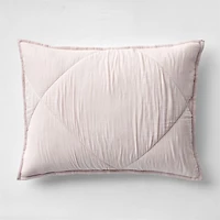 Supersoft Lilac Rose Quilted Organic Cotton Gauze Kids Pillow Sham
