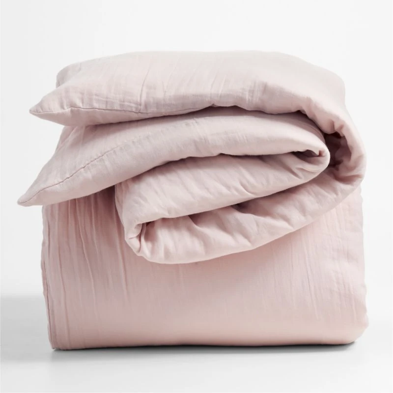 Supersoft Lilac Rose Organic Cotton Gauze Kids Twin Duvet Cover