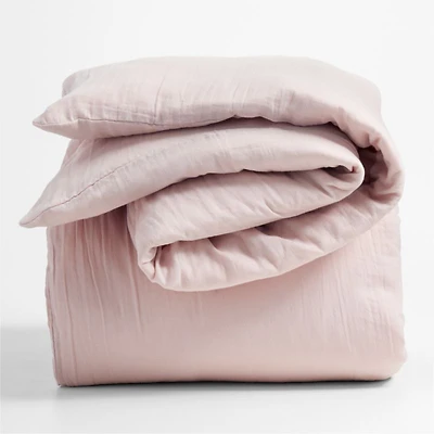 Supersoft Lilac Rose Organic Cotton Gauze Kids Twin Duvet Cover