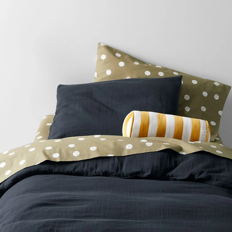 Stay Cool Modern Baseball Organic Cotton Kids Twin Sheet Set