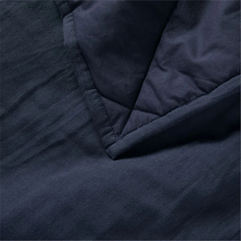 Supersoft Midnight Navy Blue Organic Cotton Gauze Kids Twin Quilt