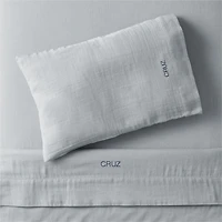 Supersoft Mist Blue Organic Cotton Gauze Toddler Sheet Set