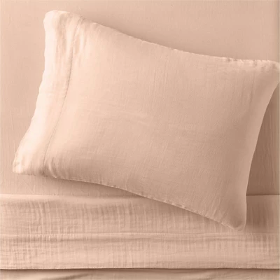 Supersoft Elegant Pink Gauze Organic Cotton Kids Twin Sheet Set