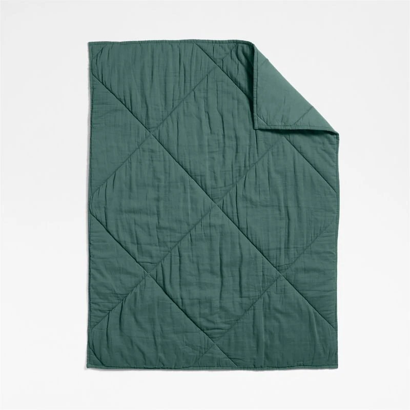 Supersoft Cool Pine Cotton Gauze Baby Crib Quilt